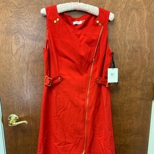 Calvin Klein Moto Sheath Dress